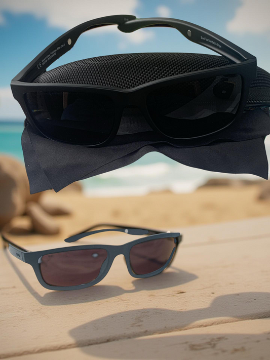 SunFox Bendable STYLE Premium-Sonnenbrille Unisex Für Sie & Ihn Brille Schwarz