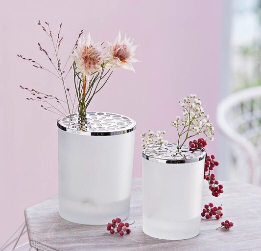 Blumensteckvasen aus Glas, 2er-Set