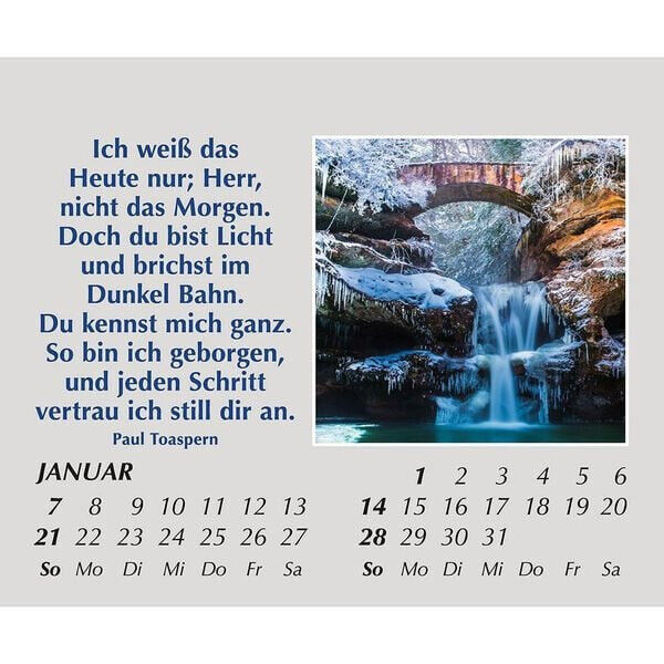 Hoffnung für jeden Tag 2024 Kalender mit Spürche Mini Kalender Reisekalender