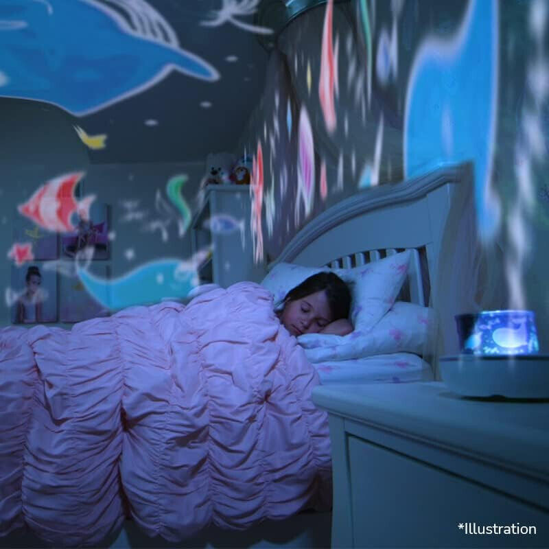 Nachtlicht-Projektor Dreamtastic Zaubert Traumwelten ins Kinderzimmer Nachtlicht
