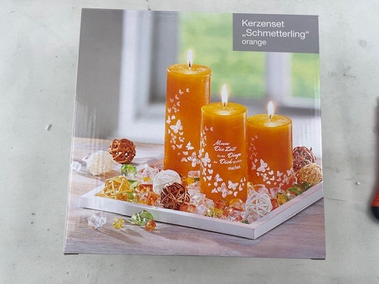 Kerzenset "Schmetterling" orange