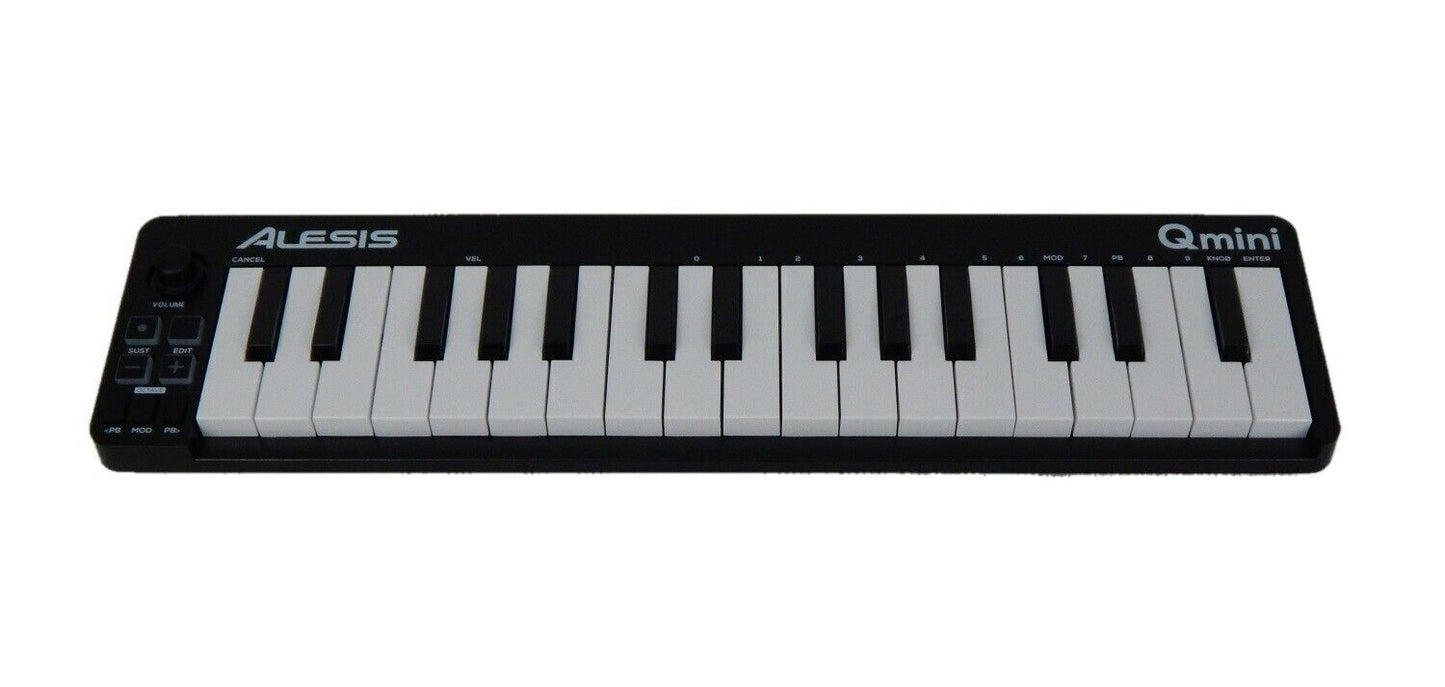 ALESIS QMINI Kompakter USB-MIDI-Keyboard-Controller mit 32 Tasten