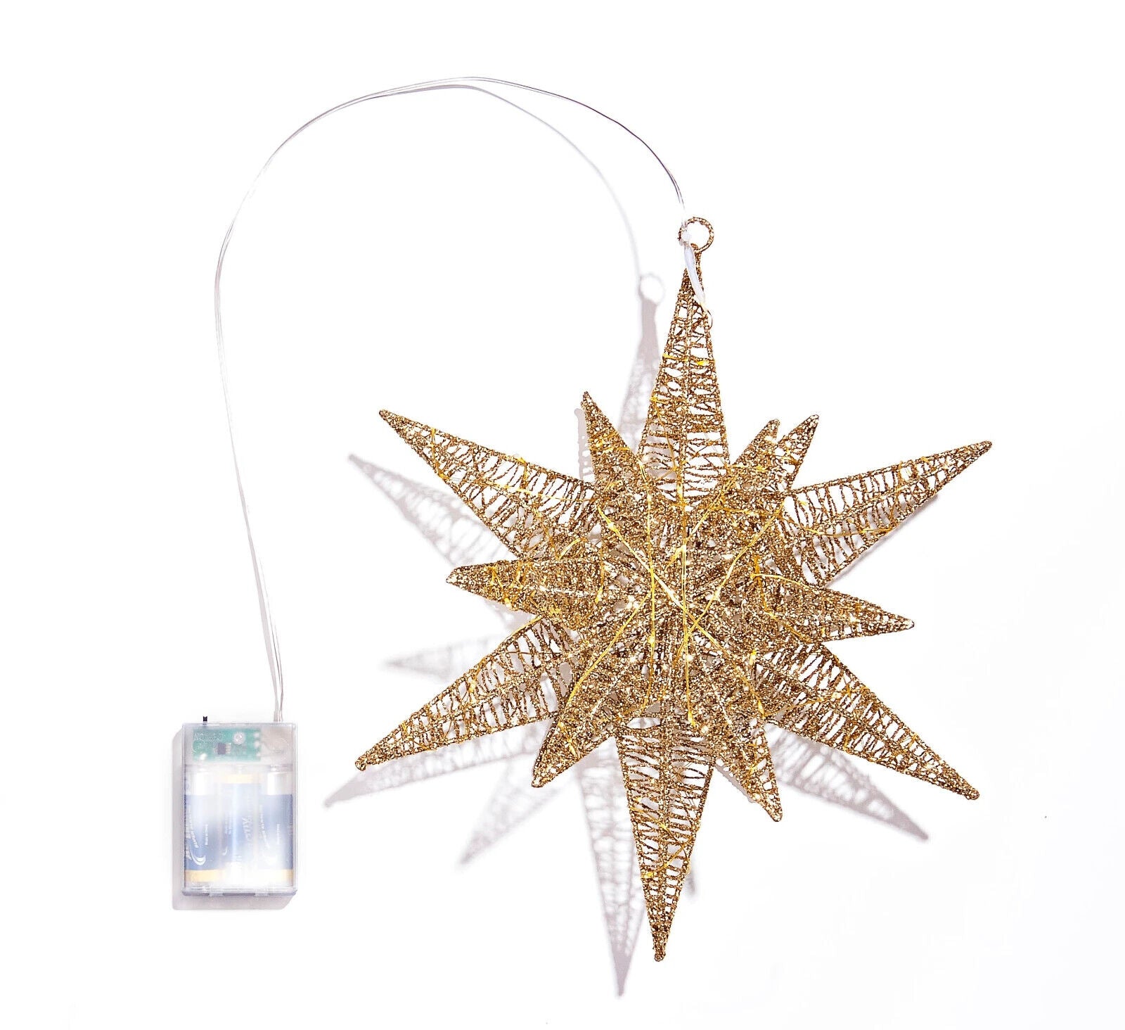 LED-Leuchtstern "Oro", Metall Weihnachtsstern Deko Weihnachten Advent Hängedeko