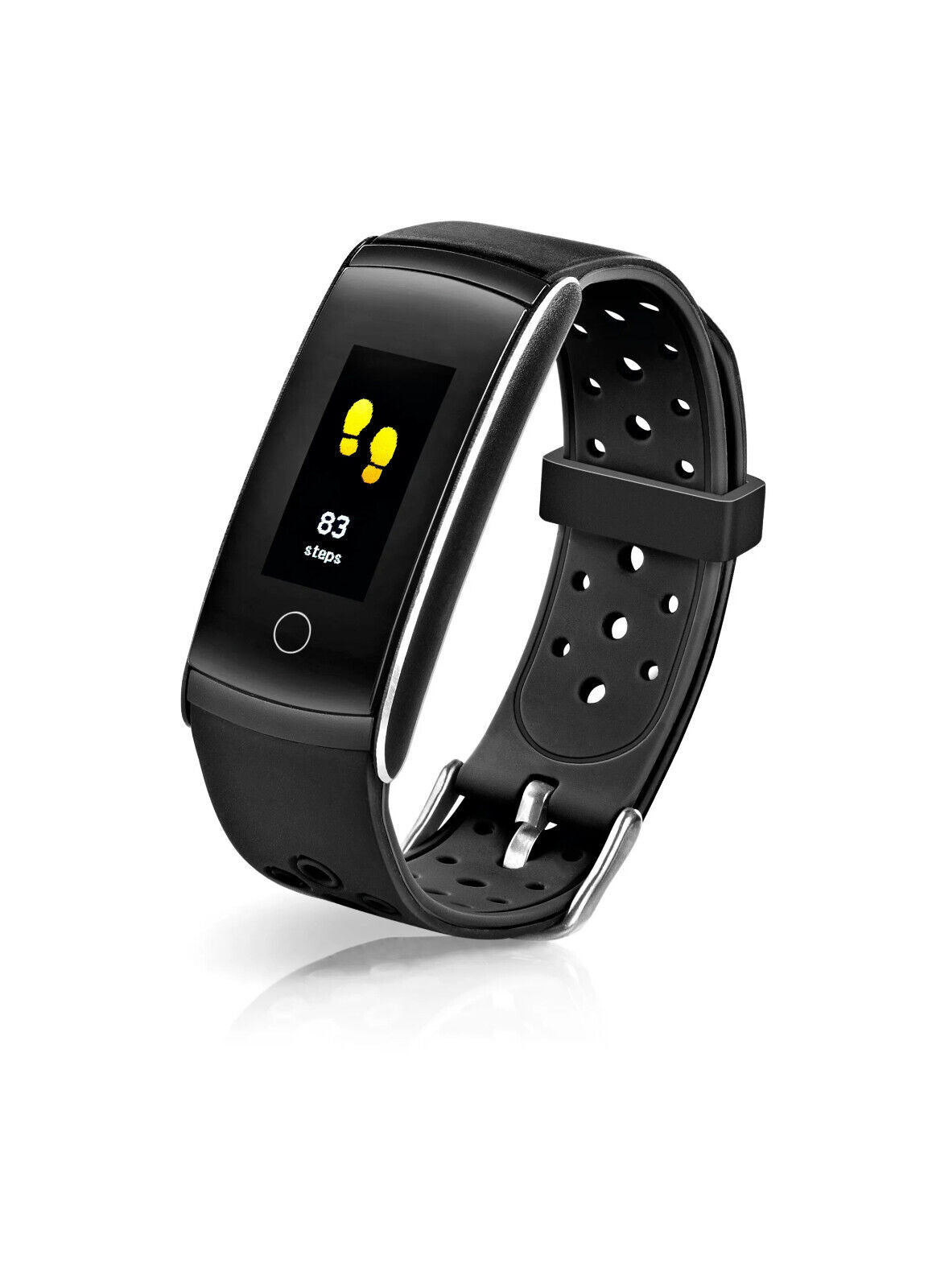 Fitnessarmband mit XL-Farbdisplay Sport Fitness Uhr Armbanduhr Unisex in Schwarz