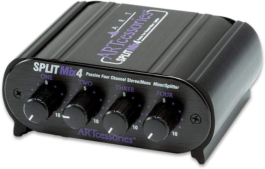 Art SplitMix4 passiver 4 Kanal Splitter/Mixer, vier Stereo-Eingangskanäle.
