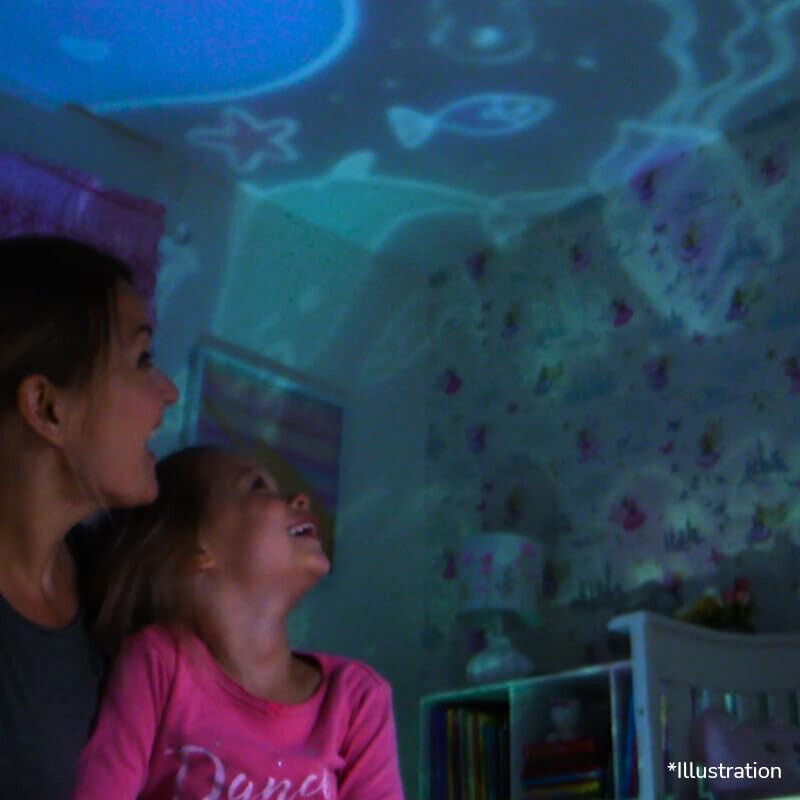 Nachtlicht-Projektor Dreamtastic Zaubert Traumwelten ins Kinderzimmer Nachtlicht