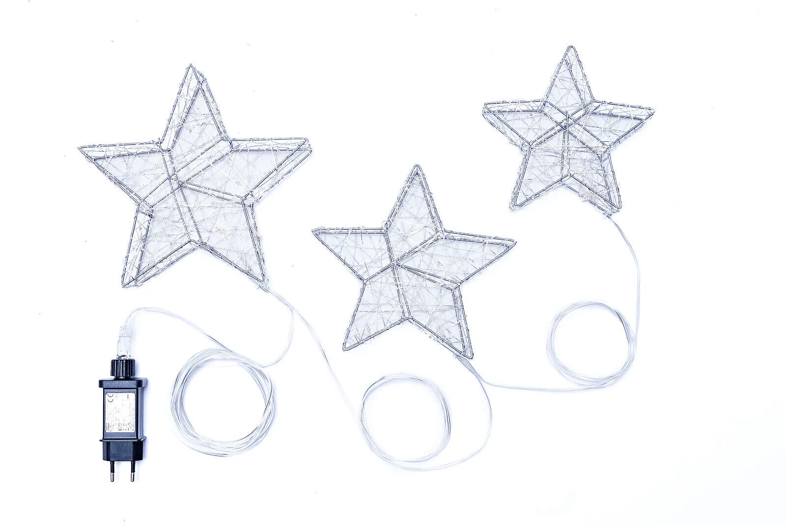 LED-Deko Sterne 3er-Set, 100 LEDs Weihnachtsdeko Advent Dekoration Wohnungsdeko
