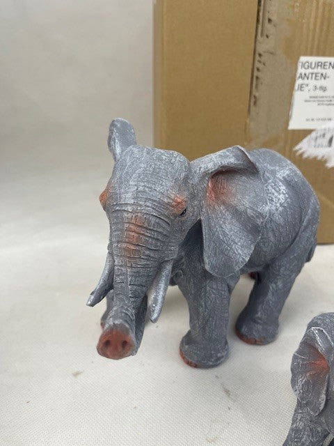 Elefanten Familie Figuren 3er set (B-Ware Rüssel Gebrochen)