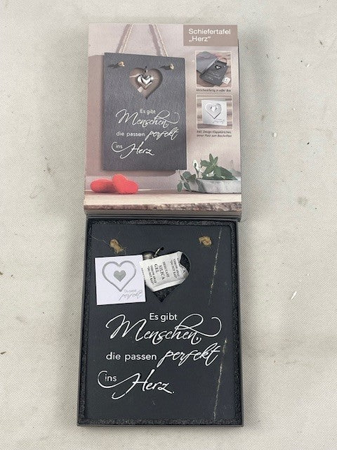 Schiefertafel "Herz"