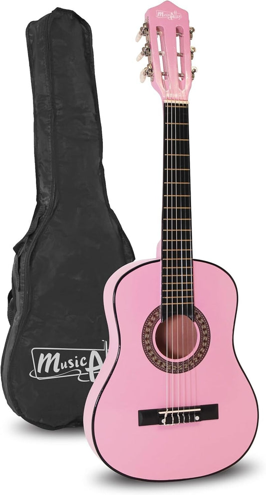 Music Alley MA-51 Klassik-Gitarrenset (halbe Größe) rosa