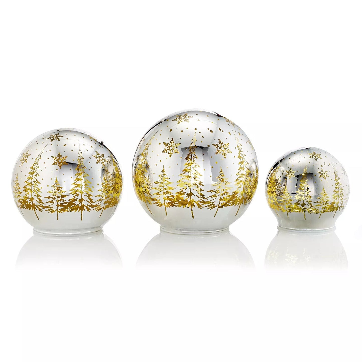 LED-Stimmungsleuchten "Winterwald" 3er-Set Advent Deko Weihnachten Dekoration