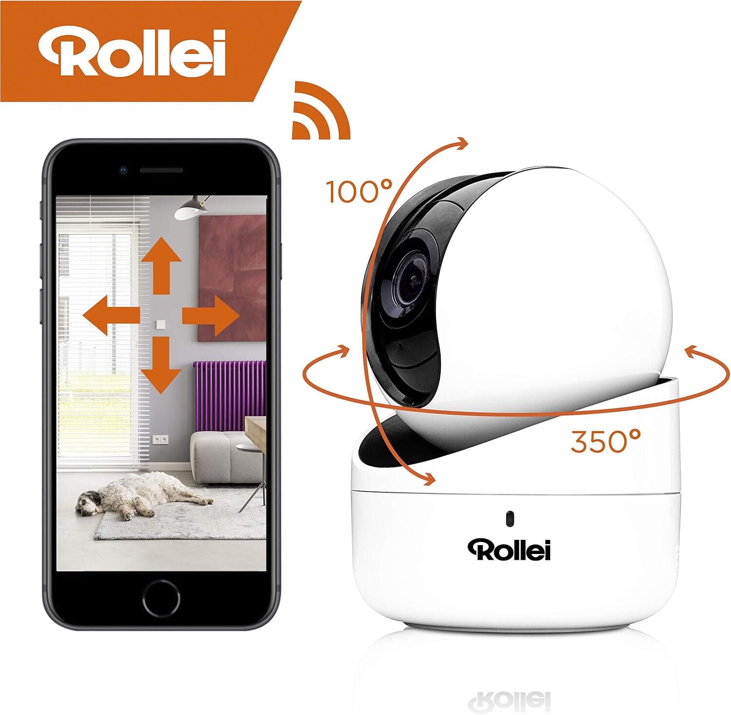 Rollei SafetyCam 100 Kamera Überwachungskamera Sicherheitskamera in Weiß