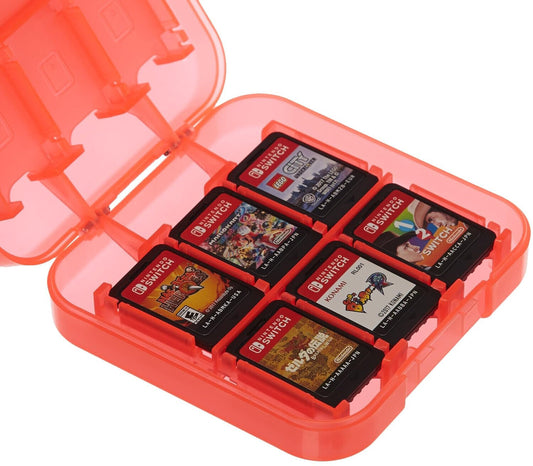 Amazon Basics - Aufbewahrungsbox für Spiele der Nintendo Switch - Rot
