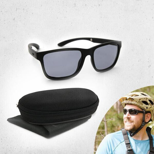 SunFox Bendable STYLE Premium-Sonnenbrille Unisex Für Sie & Ihn Brille Schwarz