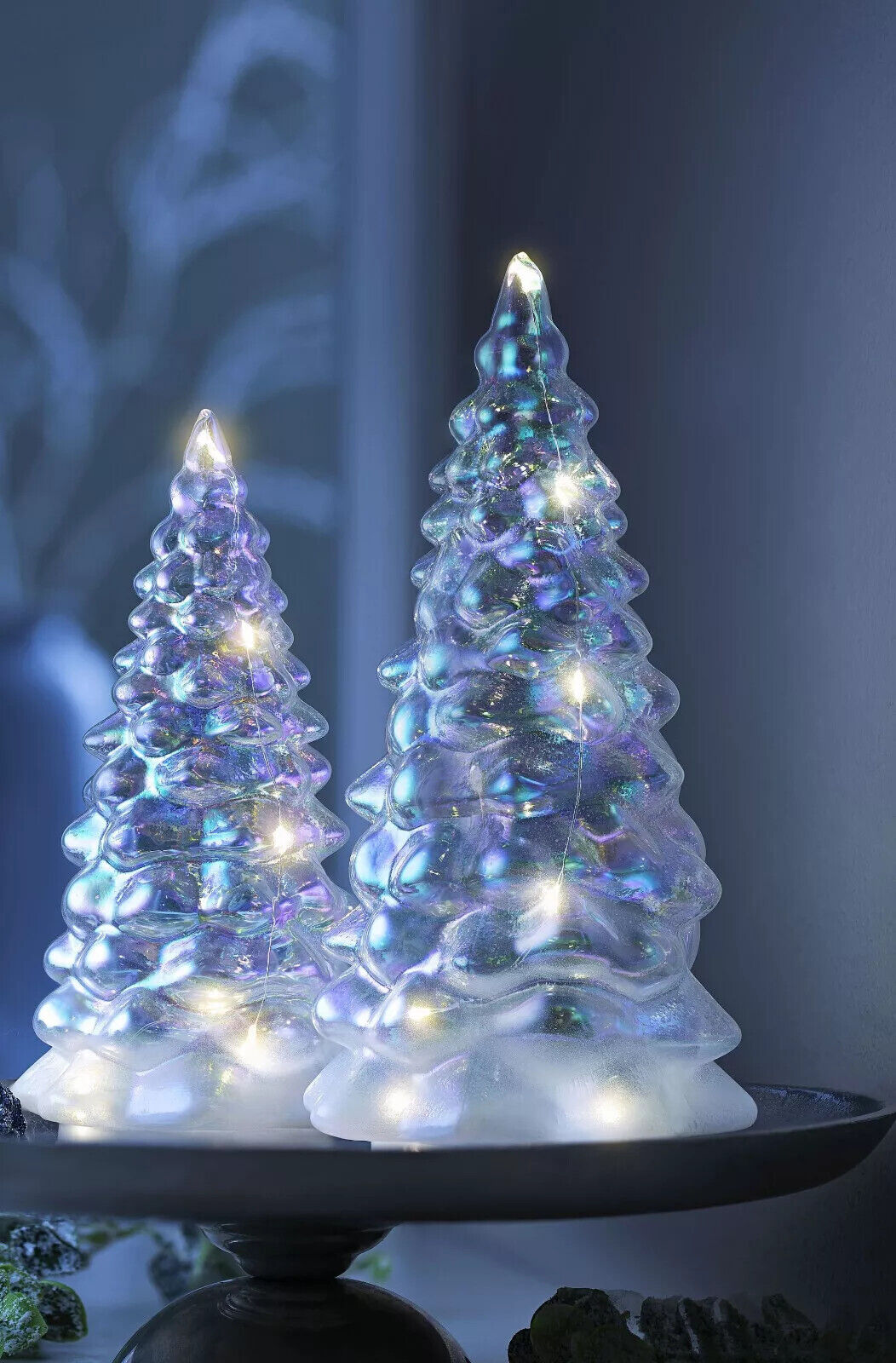 LED-Dekotannen "Colorato" 2er-Set Deko Weihnachtsdeko Advent Dekoration Glas