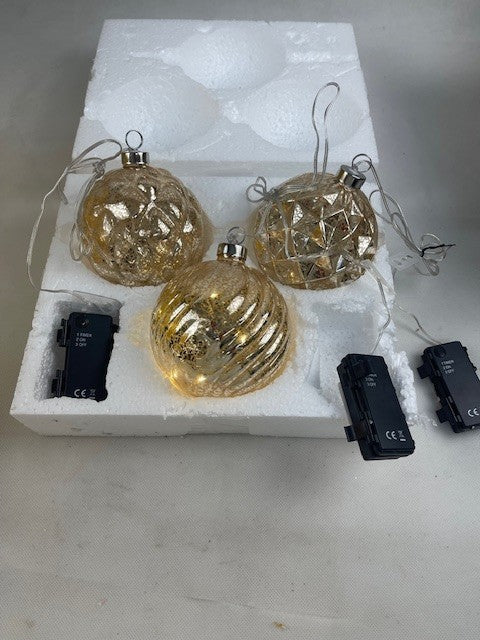 LED-Kugeln "Relief" 3er-set