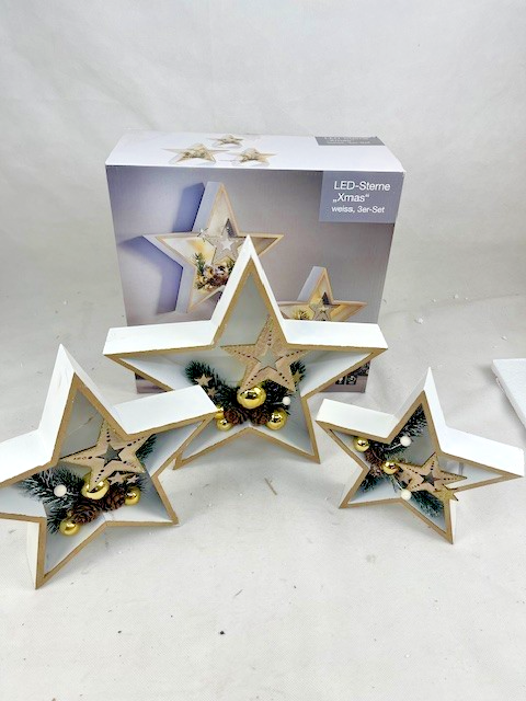 Led-Sterne Xmas (B-Ware Kleine design elemente Fehlen)