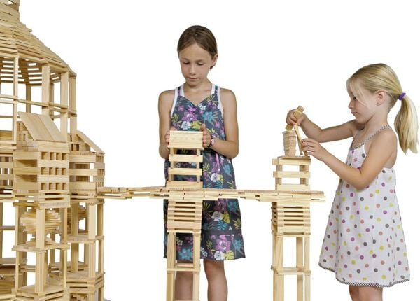 KAPLA Holzbaukasten - 250 Stück Geschicklichkeit Spielzeug Holzbaussteine