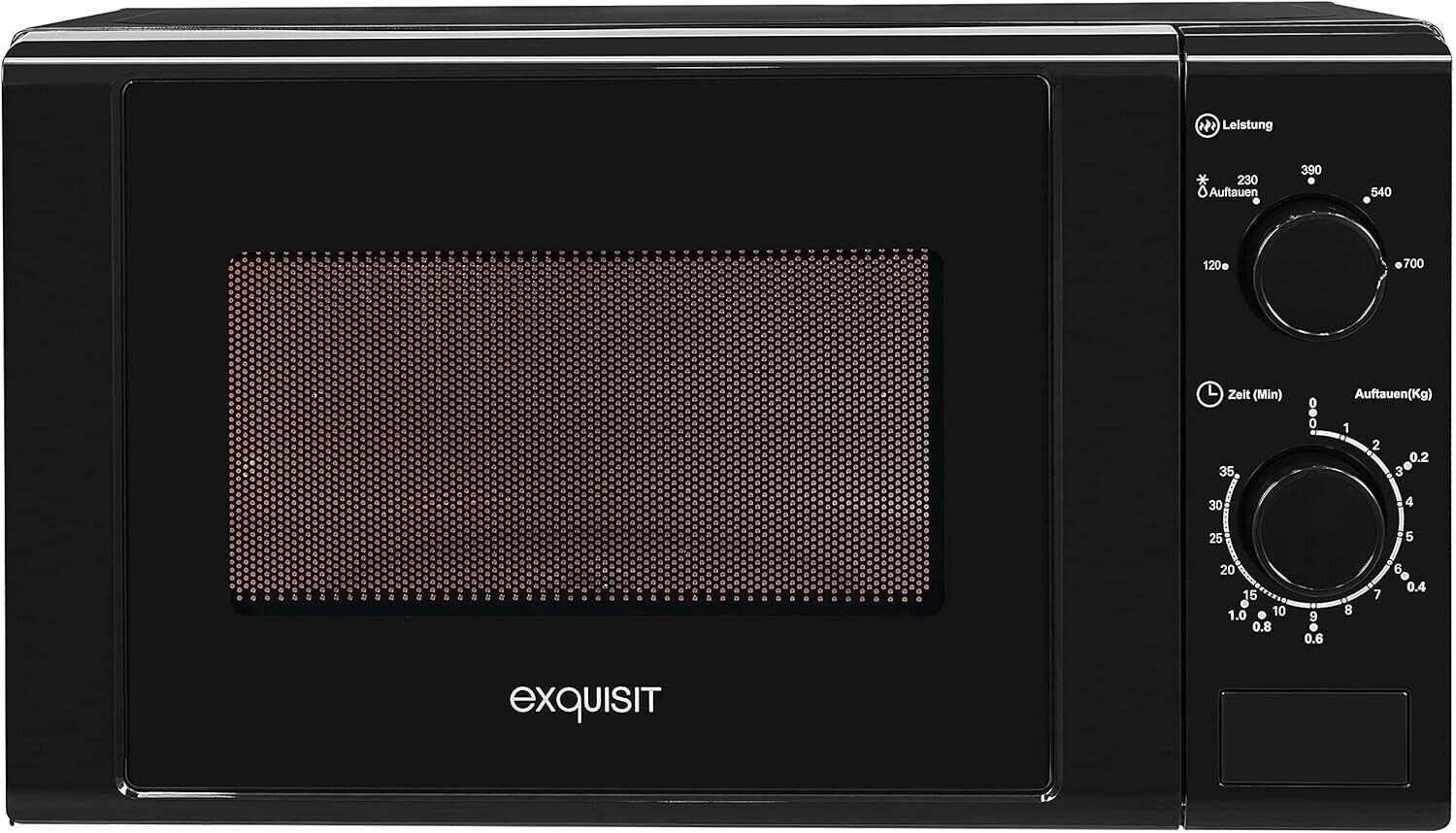 Exquisit MW900-030 Mikrowelle schwarz 700 W 20 L Garraum Auftaufunktion