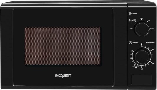 Exquisit MW900-030 Mikrowelle schwarz 700 W 20 L Garraum Auftaufunktion