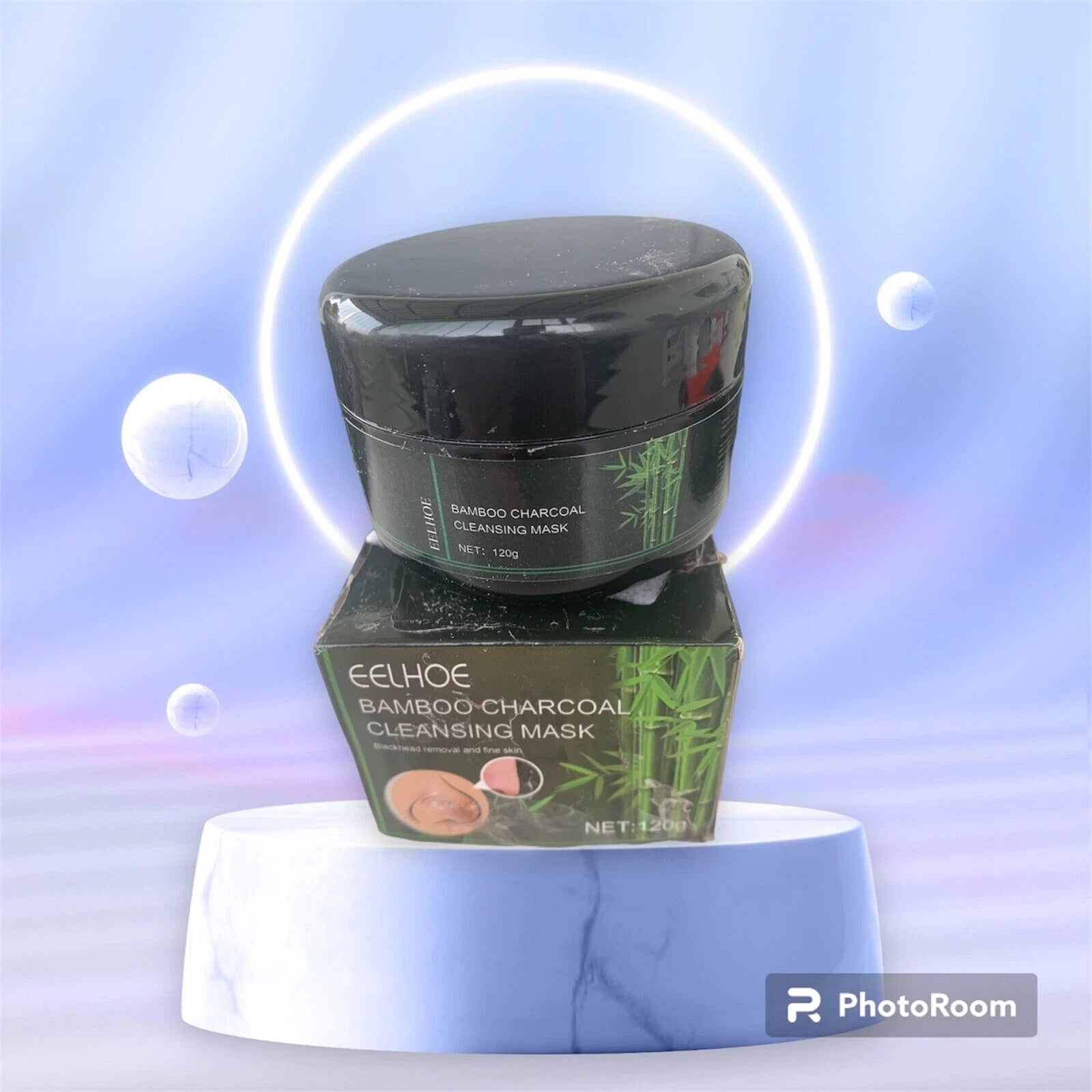 Bambus Schwarzkopfentfernermaske Aktivkohle Schwarze Peel-Off-Gesichtsmaske Schl