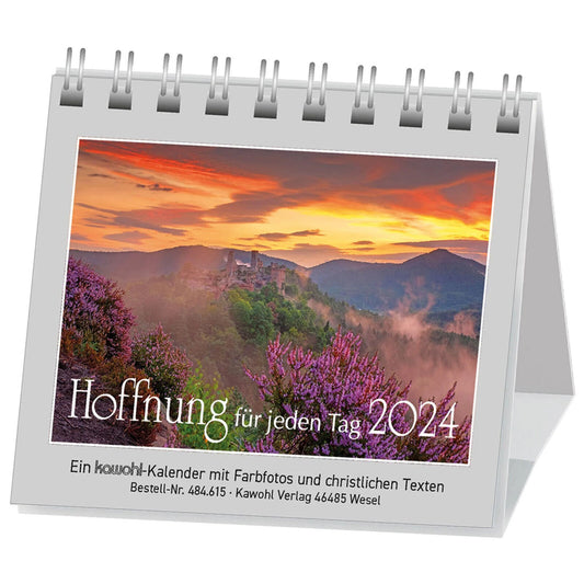 Hoffnung für jeden Tag 2024 Kalender mit Spürche Mini Kalender Reisekalender