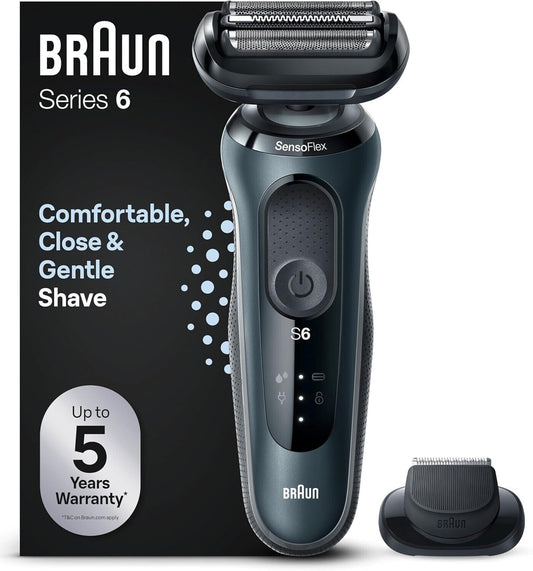 Braun Series 6 Elektrorasierer mit EasyClick Aufsatz, SensoFlex Rasierer Herren