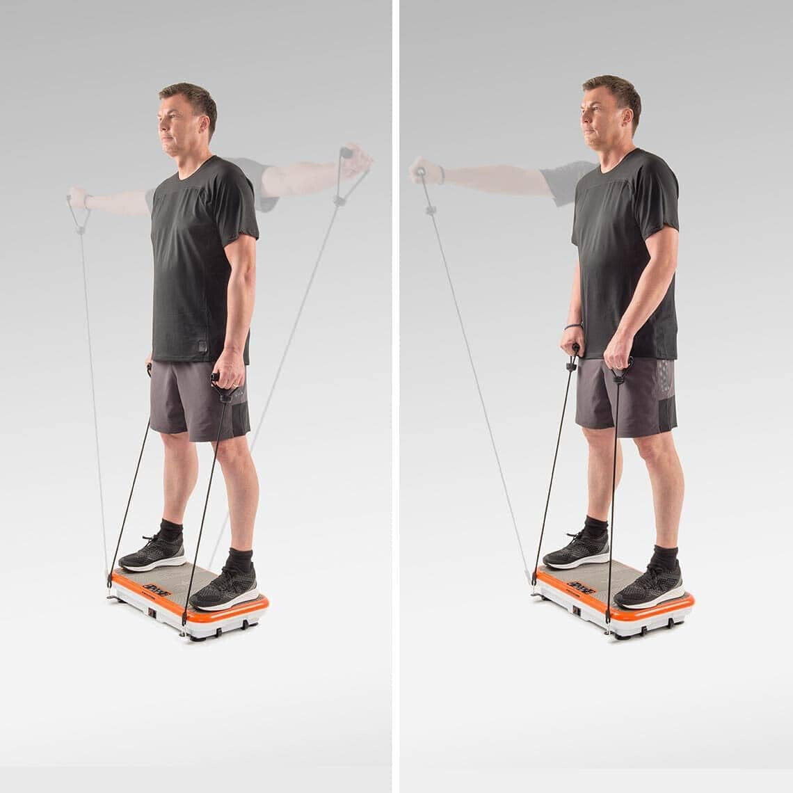 Vibroshaper Fitness Vibrationsplatte mit Zubehör Sport Fitness Gerät für Zuhause