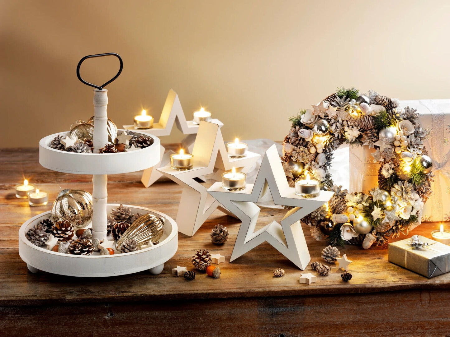 LED-Türkranz "Winterzauber" 31cm Weihnachtsdeko Advent Dekoration Wohnungsdeko