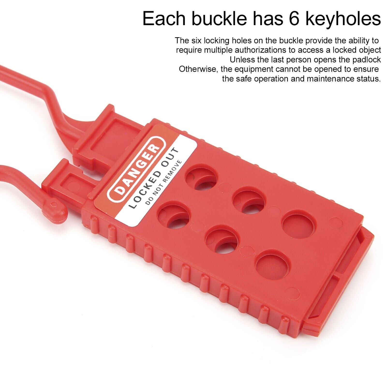 10 Stück Lockout Haspe 6 Löcher Isolierung Tagout Haspe