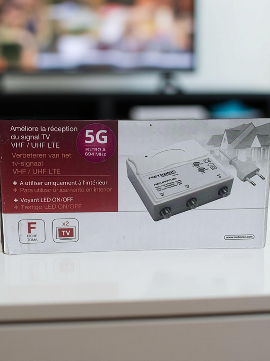 Metronic 414113 Verstärker TV mit Filter, Weiß