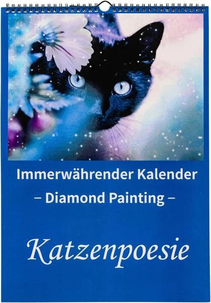 Diamond Painting Kalender immerwährend (Motiv: Katzenpoesie)