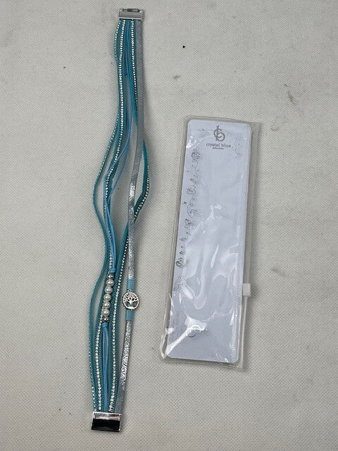 Crystal Blue Fashion For Fun Damen Armband mit Magnetverschluss (Blau)