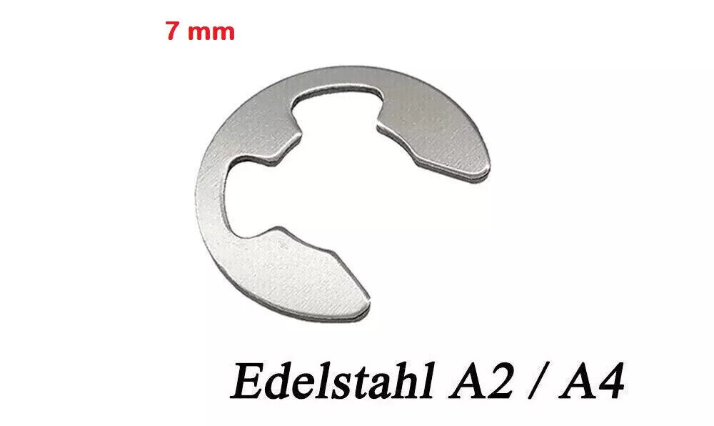 E-CLIP Außen Sicherungsring Sprengring für Welle DIN 6799 Edelstahl 1,5mm - 15mm