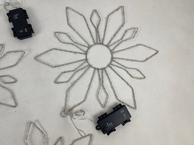 LED-Hängedeko "Schneeflocke" 3er-Set
