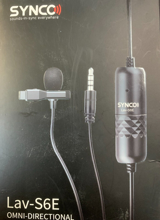SYNCO Lav-S6E Lavalier-Mikrofon für Revers/Krawatte omnidirektional Musik