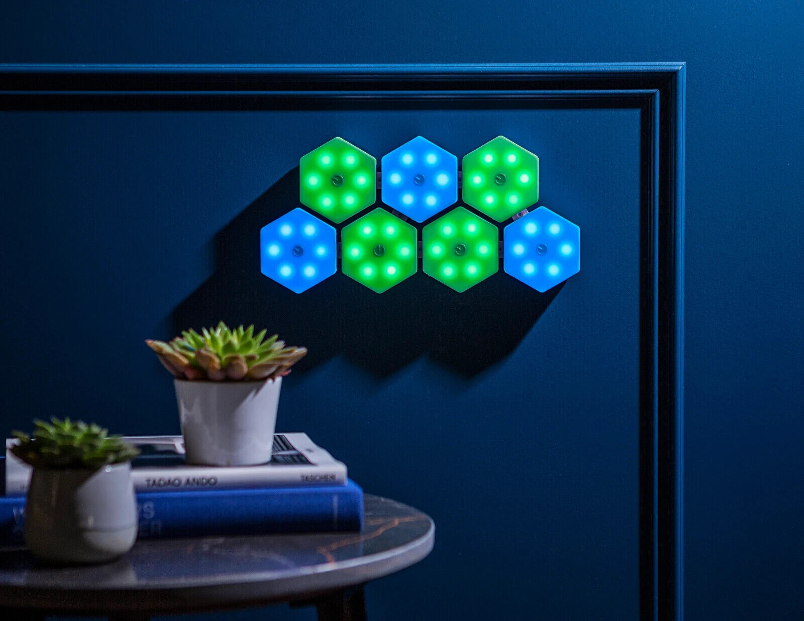 Steck-Lichterwand, 7er Set Wand Deko Beleuchtung Wanddeko Stimmungslicht LED