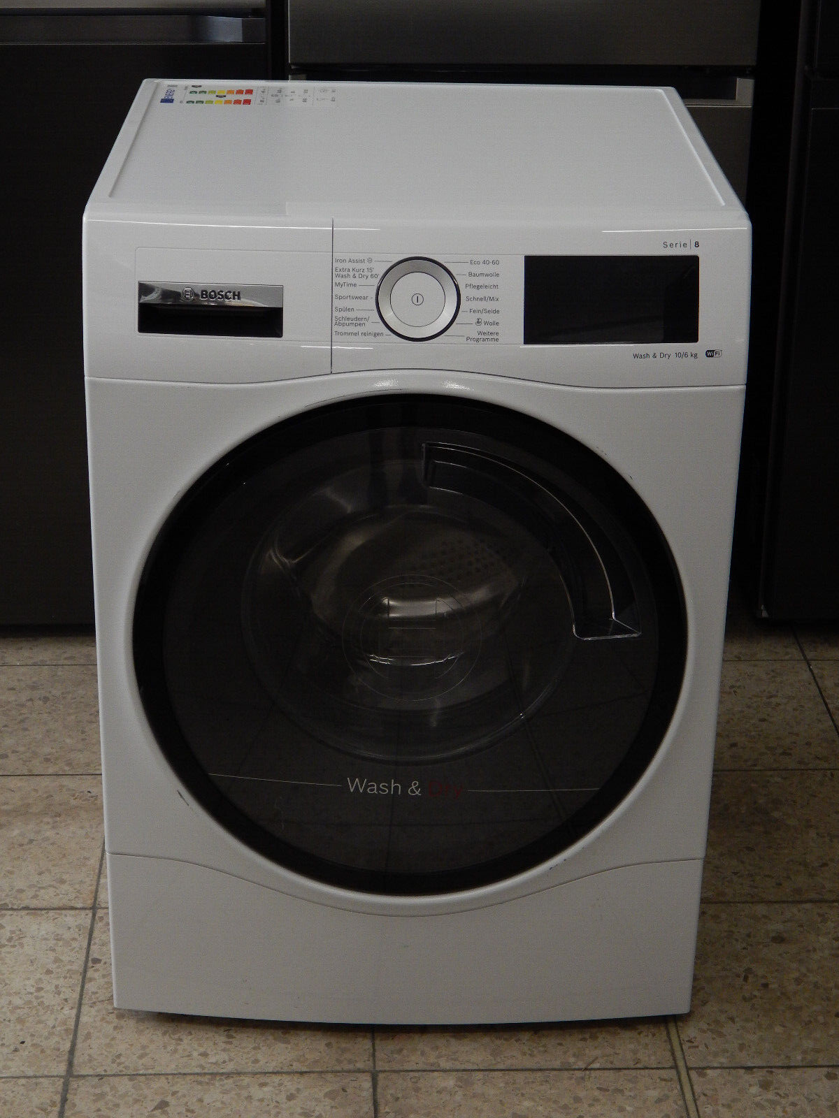 BOSCH Serie 8 Waschtrockner WDU28513, 10 kg, 6 kg, 1400 U/min Waschmaschine Weiß