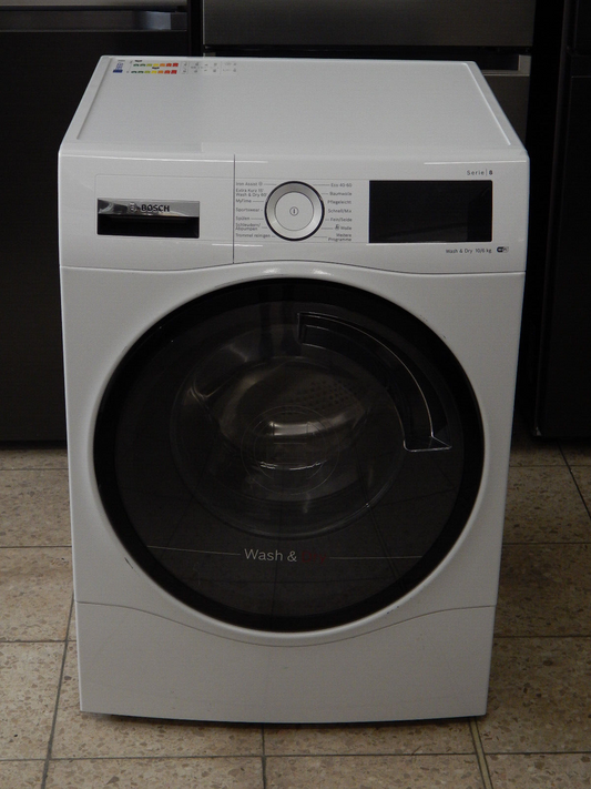 BOSCH Serie 8 Waschtrockner WDU28513, 10 kg, 6 kg, 1400 U/min Waschmaschine Weiß