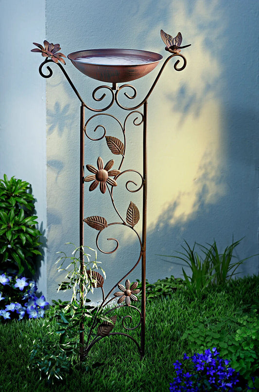 Vogeltränke "Schmetterling und Blume"