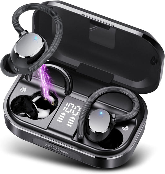 Bluetooth Kopfhörer Sport, Kopfhörer Kabellos Bluetooth 5.3 mit HD Mic, 120 Std.
