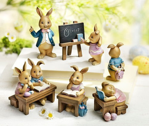 Osterdeko Häschenunterricht Osterhase Hasen Schule Ostern Tischdeko Fensterdeko