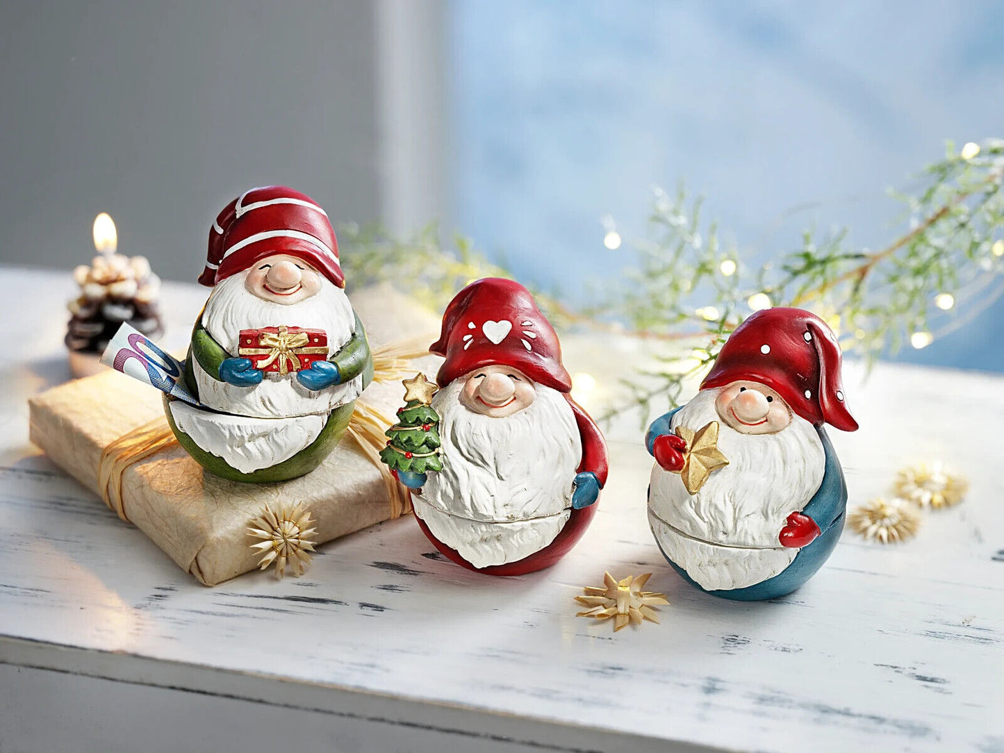 Geschenkdosen "Weihnachtswichtel", 3er-Set