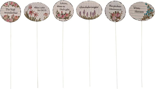Dekostecker "Romantic Garden" 6er-Set