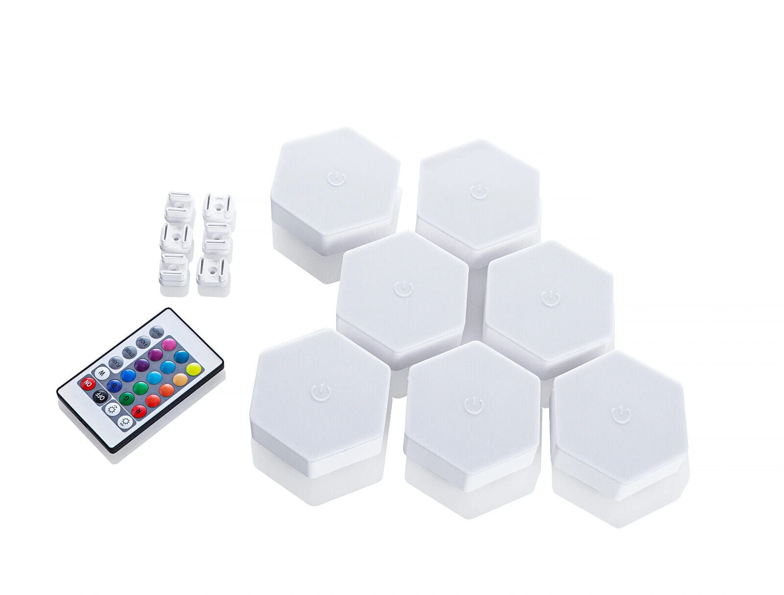 Steck-Lichterwand, 7er Set Wand Deko Beleuchtung Wanddeko Stimmungslicht LED