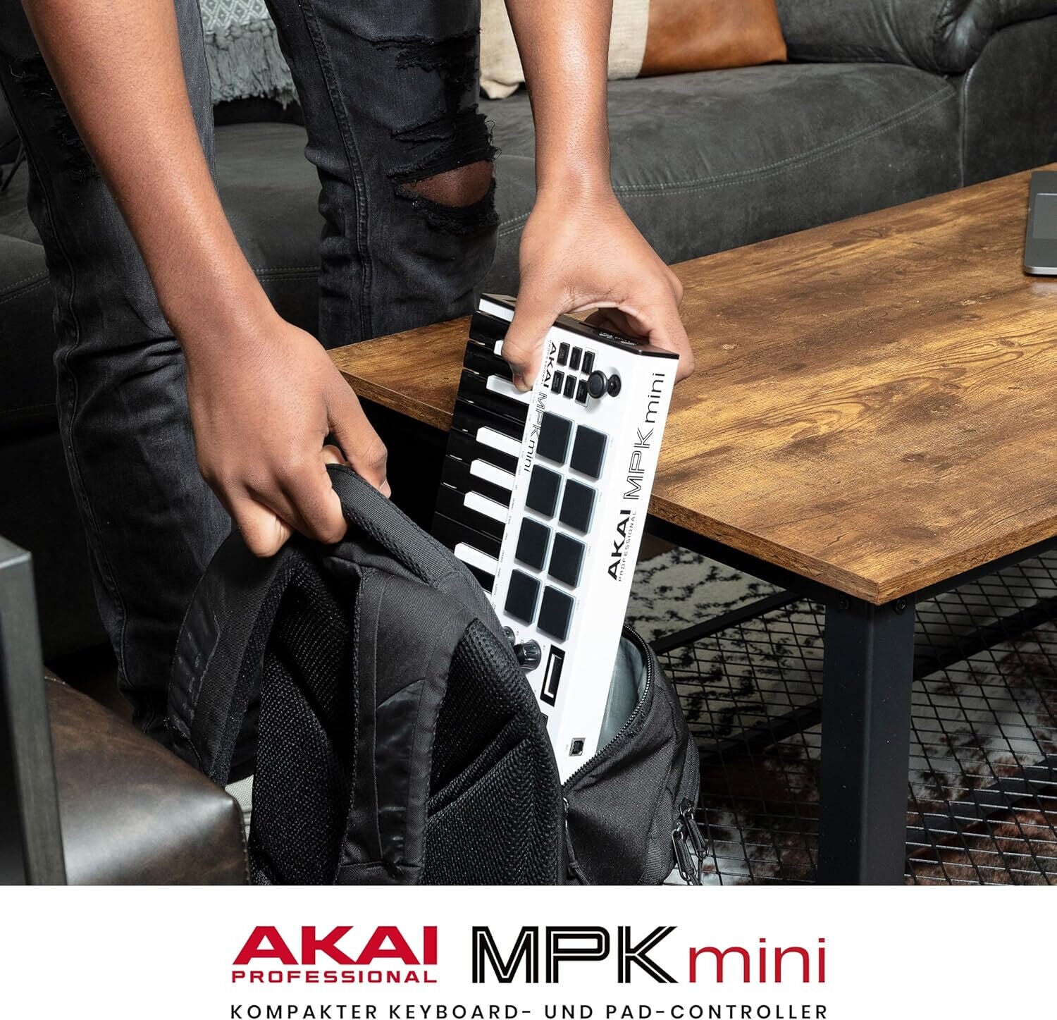 AKAI Professional MPK Mini MK3 – 25-Tasten USB MIDI Keyboard Controller Weiß