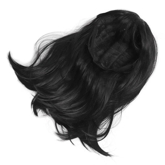 Lange Gerade Schwarze Perücke Mit Bang Für Frauen Realistisch Aussehende Syn