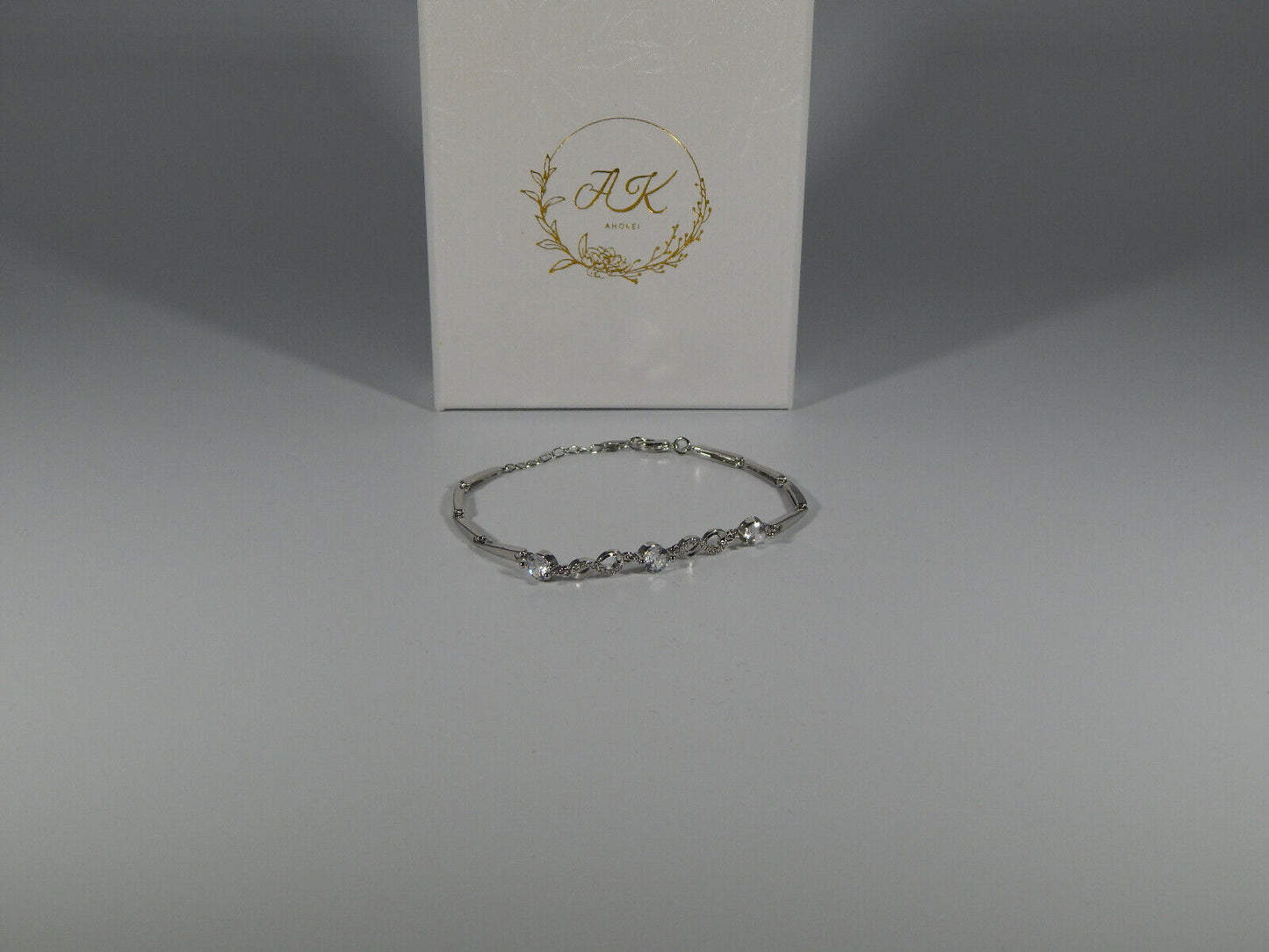 Silberarmband Sterlingsilber 925 Frauenarmband Damen Tennisarmband 20cm Silber