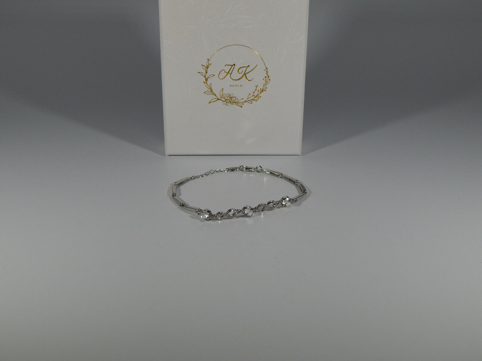 Silberarmband Sterlingsilber 925 Frauenarmband Damen Tennisarmband 20cm Silber