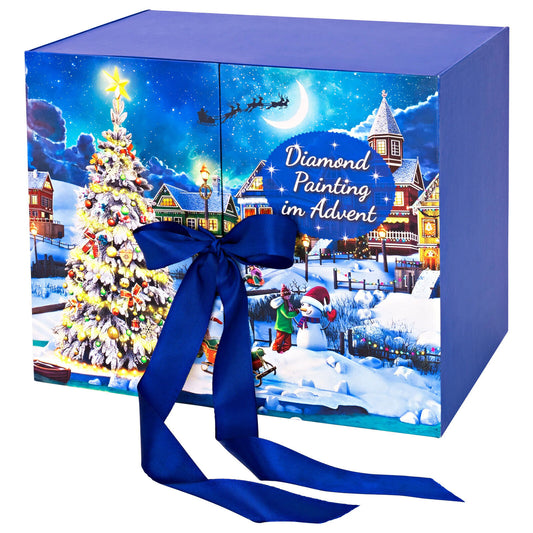 Diamond Painting Adventskalender DIY, 69-teilig Advent Kalender Weihnachten